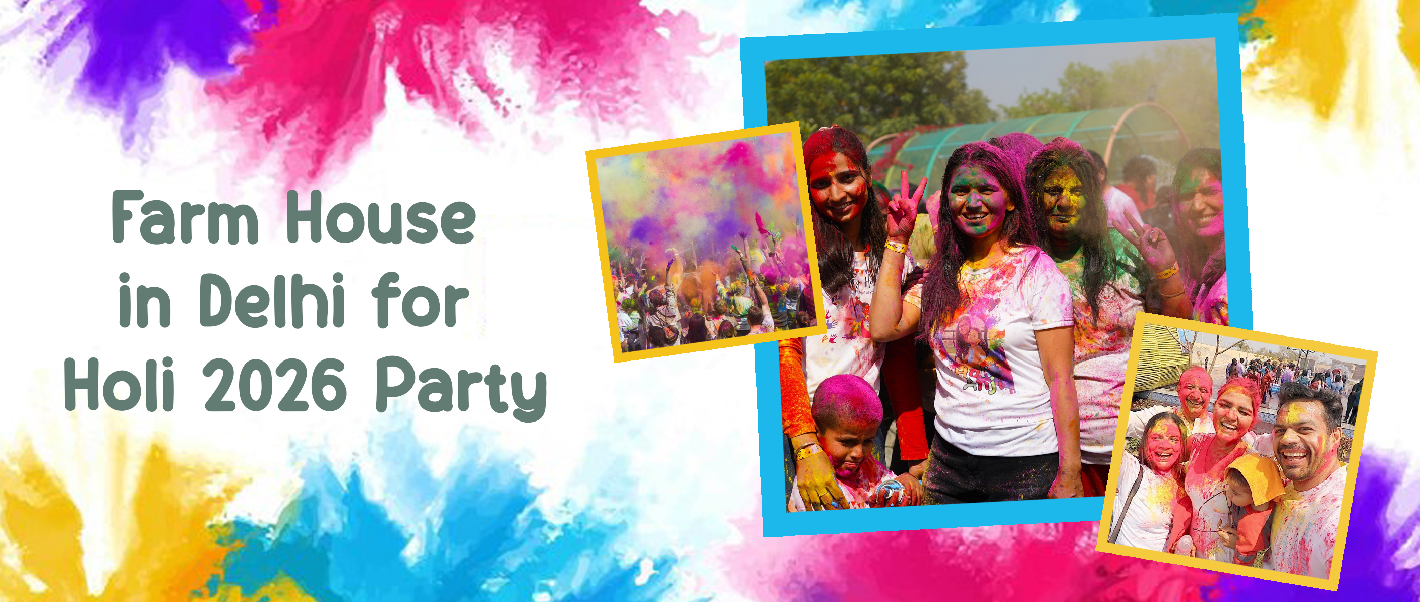 Farm House in Delhi for Holi Party – Celebrate Colors with Adventure Parks