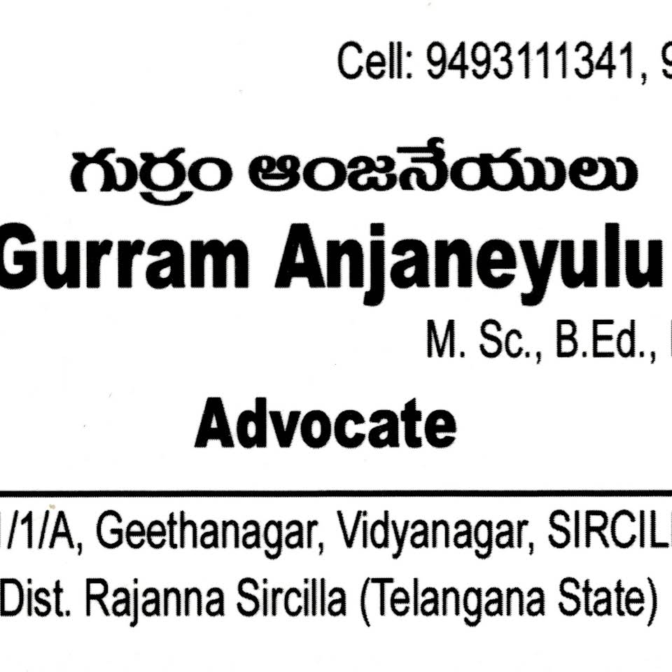 Advocate Gurram Anjaneyulu|Legal Services|Professional Services