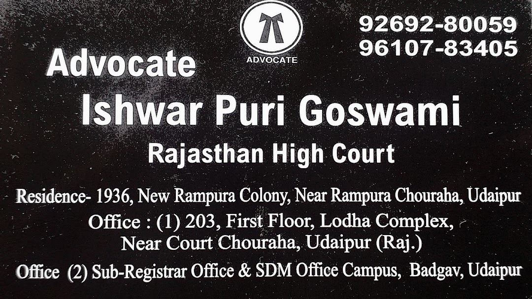 Advocate Ishwar Puri Goswami|Legal Services|Professional Services