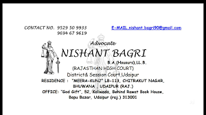 Advocate Nishant Bagri|Legal Services|Professional Services
