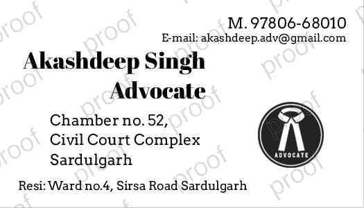 Akashdeep Singh Advocate - Logo