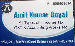 Amit Goyal, Income tax and GST consultant - Logo