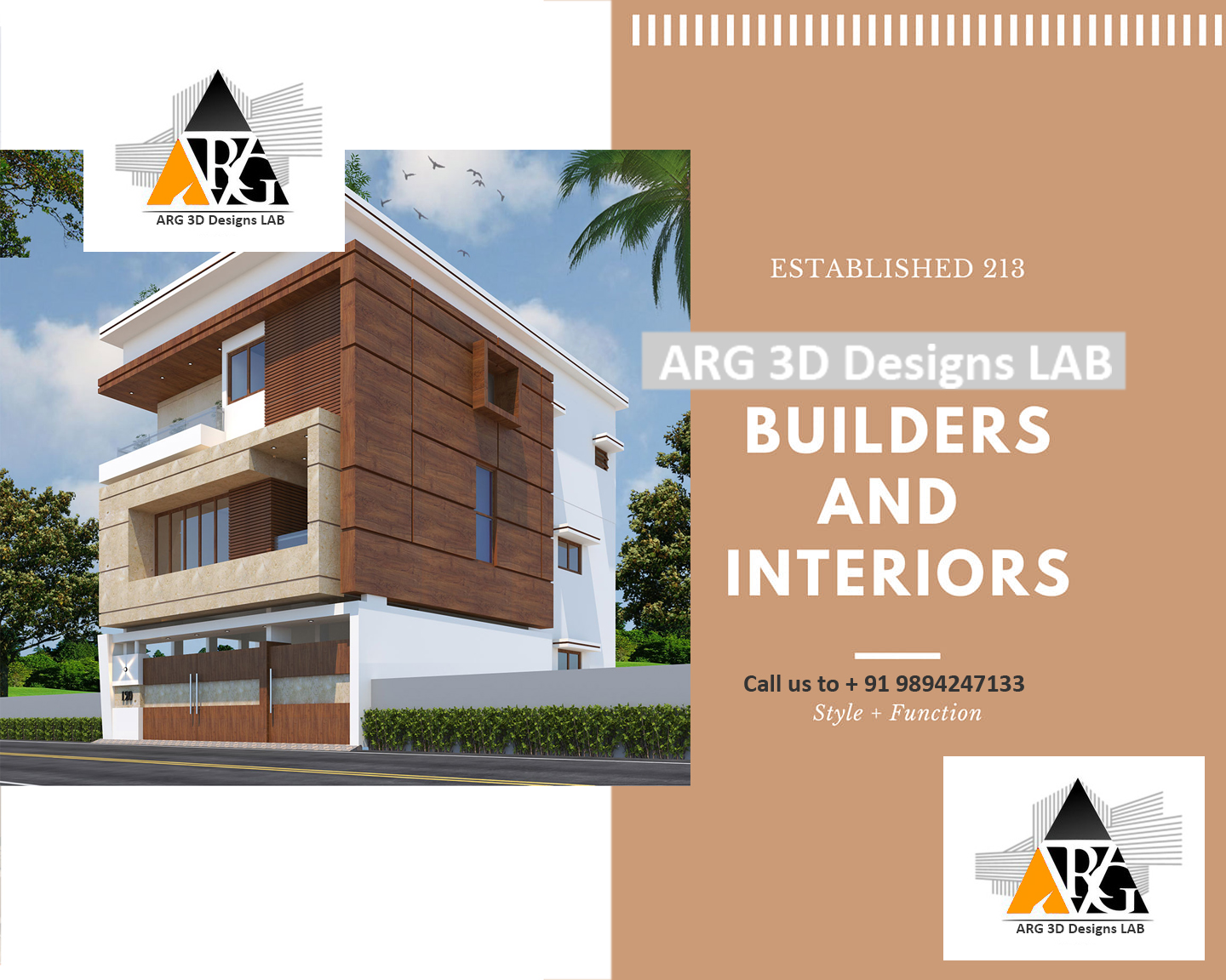 ARG 3D Designs LAB IN VELLORE Logo