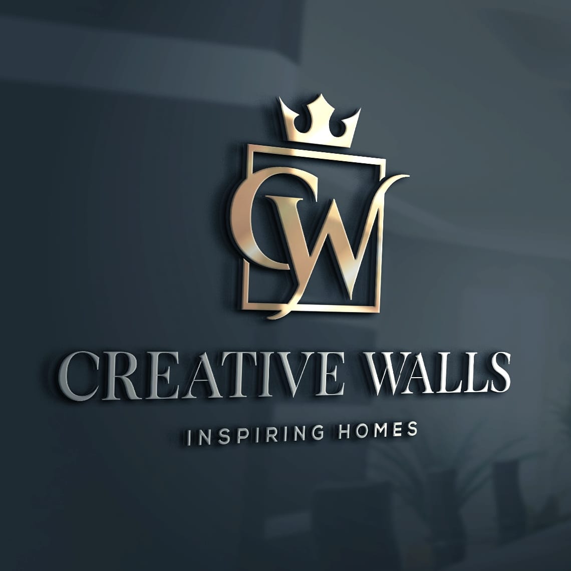 Creative walls interiors Logo