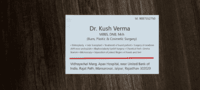 Dr. Kush Verma - Best Plastic surgeon in Mansarovar Jaipur, Skin Specialist, Hair Transplant, Botox, PRP Treatment|Clinics|Medical Services