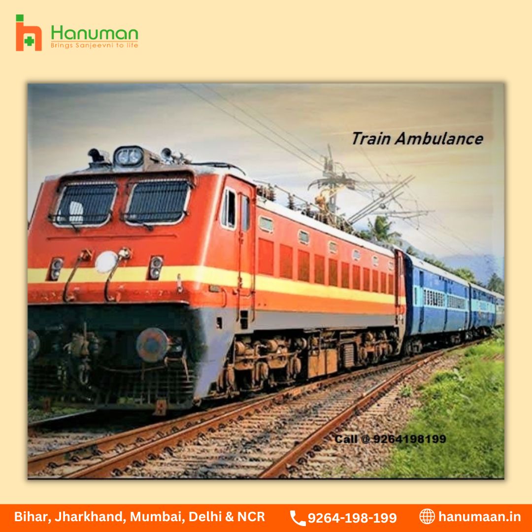 Hanuman Train Ambulance Logo