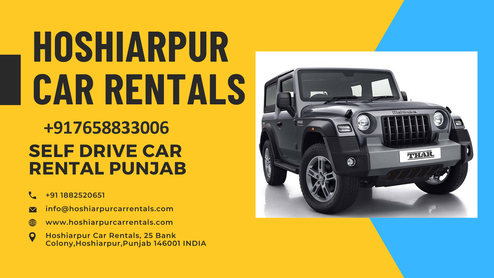 Hoshiarpur Car Rentals Self Drive|Travel Agency|Travel