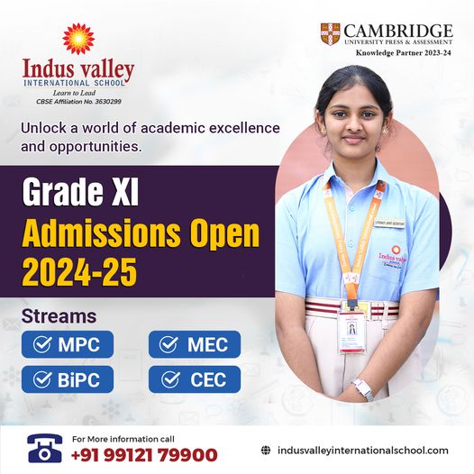 Indus Valley International School | Best CBSE International School in Hyderabad|Colleges|Education