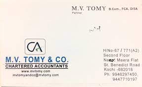 M V TOMY AND COMPANY, CHARTERD ACCOUNTANTS|Accounting Services|Professional Services