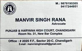 Manvir Singh Rana, Advocate|Legal Services|Professional Services