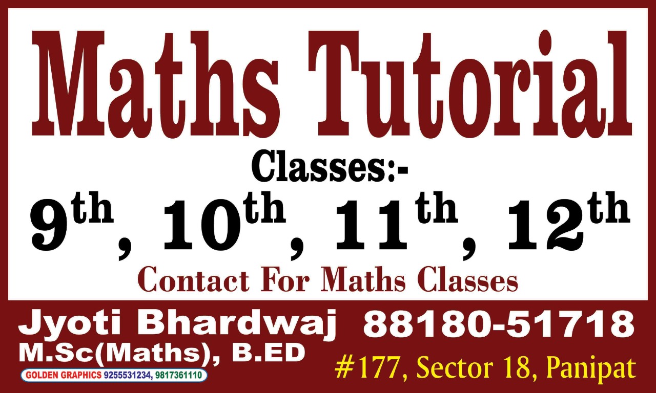 Maths Tutorial Classes by Jyoti Bhardwaj|Schools|Education