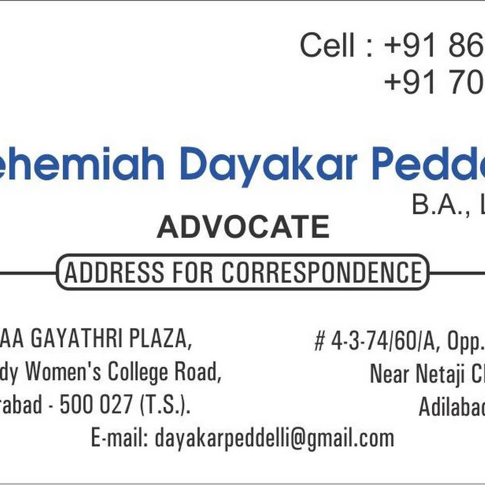 Nehemiah Dayakar Peddelli Professional Services | Legal Services
