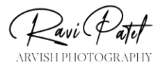 RAVI PATEL by Aarvish Photography Logo