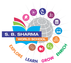 S B Sharma World School Logo