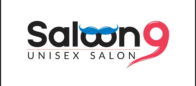 Saloon 9: Unisex Salon Logo