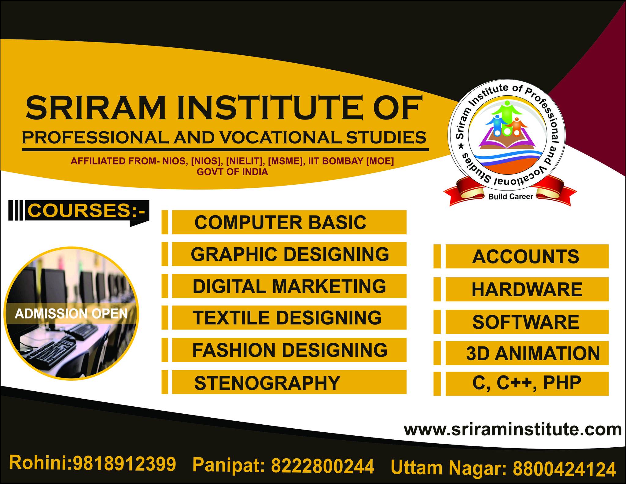 Sriram Institute of Professional and Vocational Studies-Panipat Education | Vocational Training