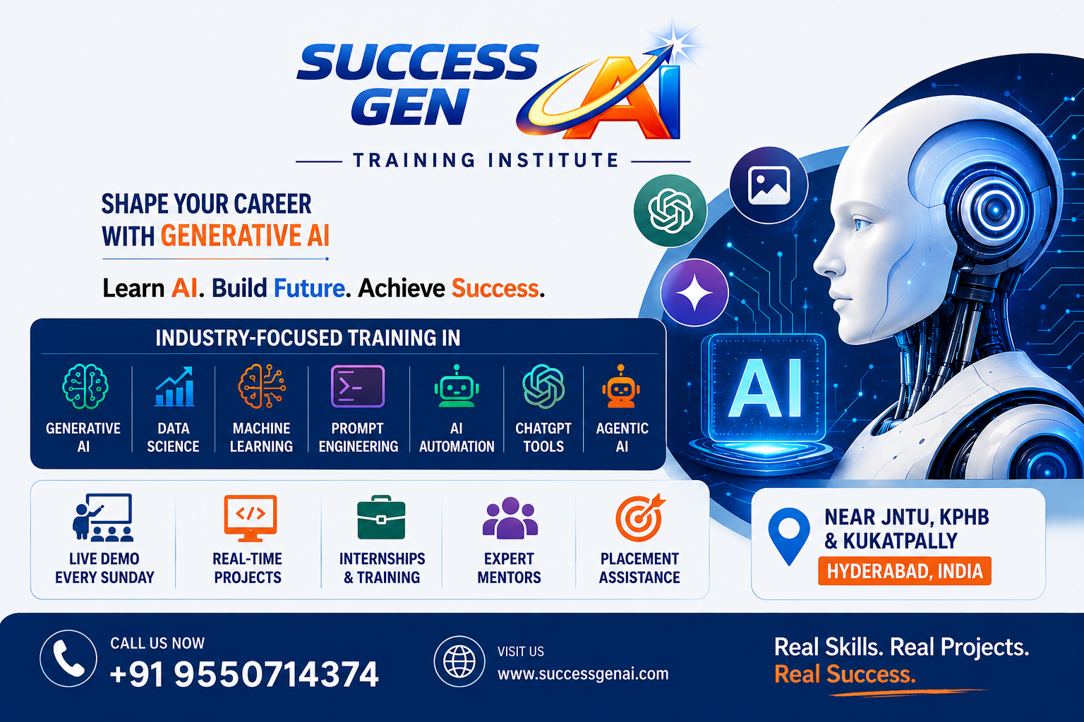 Success GenAI - Generative AI | Agentic AI | Snowflake | Azure DevOps | Data Science Training in Hyderabad|Coaching Institute|Education