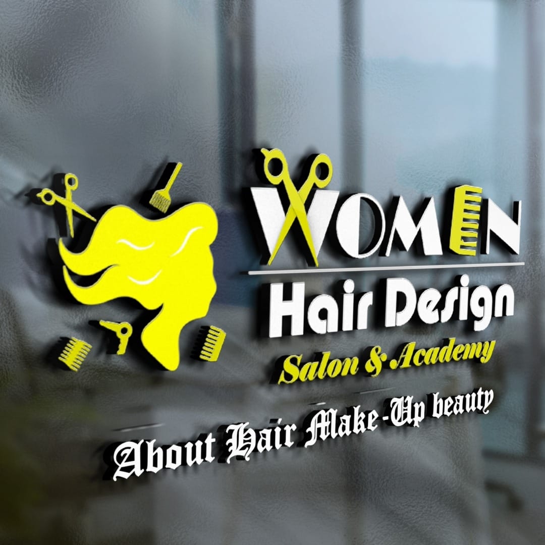 Women Hair Design Logo